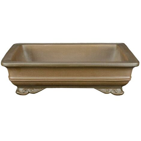 Vaso per bonsai rettangolare in gres 39x30,5x9 cm - SM051a