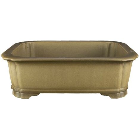 Vaso per bonsai rettangolare in gres 40,5x29,5x12 cm - SM046