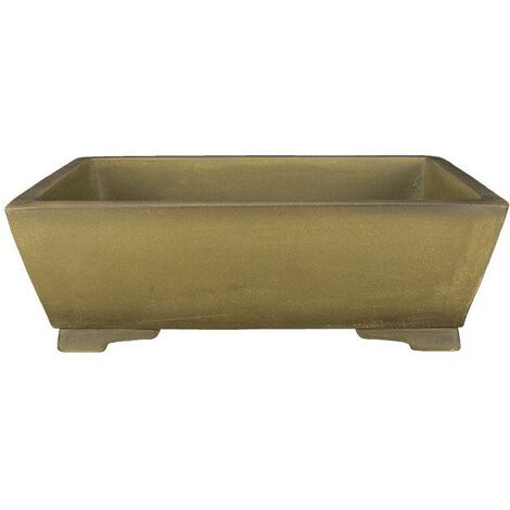 Vaso per bonsai rettangolare in gres 40x29x11 cm - SM038