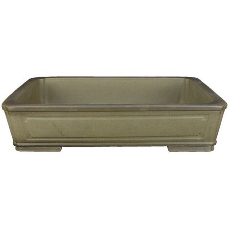 Vaso per bonsai rettangolare in gres 41,5x32,5x8 cm - SM048a