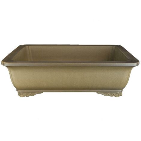 Vaso per bonsai rettangolare in gres 44,5x33x12 cm - SM040a