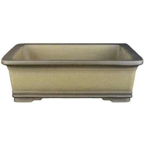 Vaso per bonsai rettangolare in gres 48,5x37,5x14,5 cm - SM057a