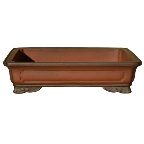 Vaso per bonsai rettangolare in gres 59,5x42x12,5 cm - L132b