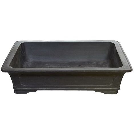 Vaso per bonsai rettangolare in gres 81,5x63x17,5 cm - WY6a