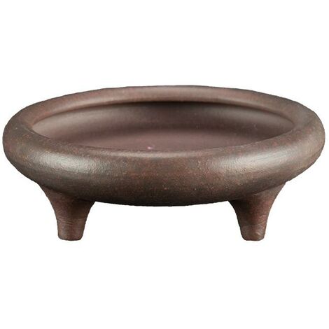 Vaso per bonsai rotondo in gres 11,5x11,5x2,5 cm - B114a