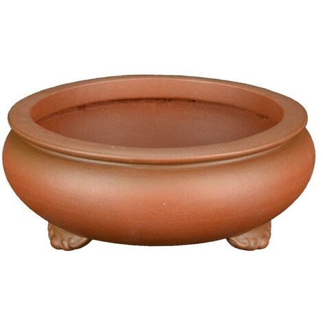 Vaso per bonsai rotondo in gres 12,5x12,5x5 cm - SM153