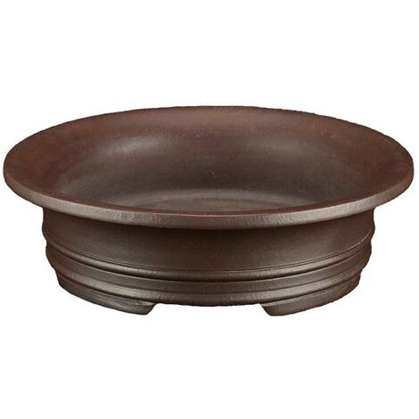 Vaso per bonsai rotondo in gres 15,5x15,5x4 cm - B118