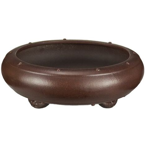 Vaso per bonsai rotondo in gres 15,5x15,5x4 cm - B121