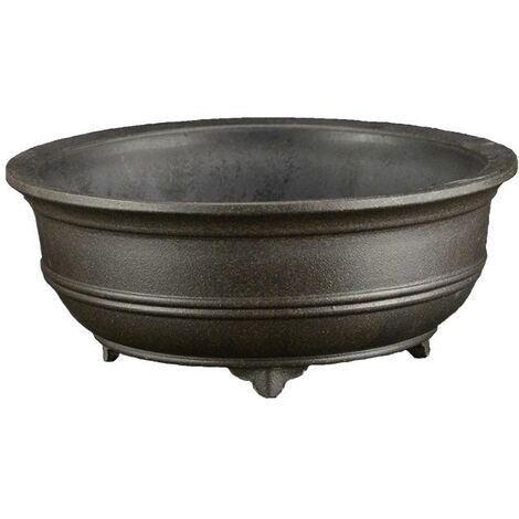 Vaso per bonsai rotondo in gres 15,5x15,5x5 cm - B036