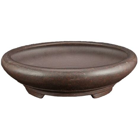 Vaso per bonsai rotondo in gres 19x19x4,5 cm - B122