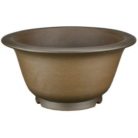 Vaso per bonsai rotondo in gres 20x20x10,5 cm - SM079b