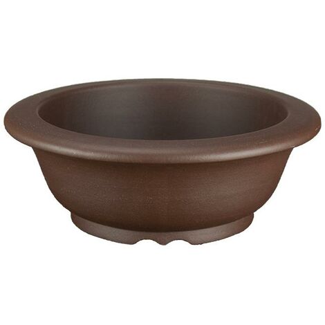 Vaso per bonsai rotondo in gres 26x26x10 cm - B133b