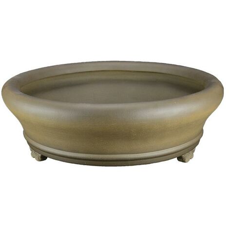 Vaso per bonsai rotondo in gres 37x37x11 cm - SM084