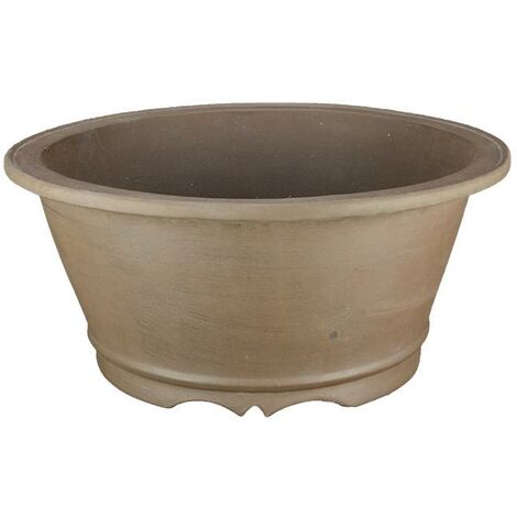 Vaso per bonsai rotondo in gres 48x48x22 cm - 2935b