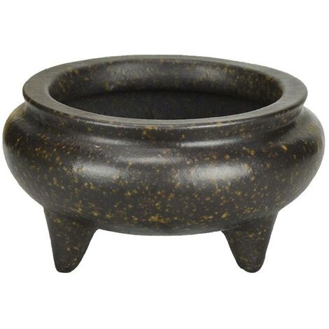 Vaso per bonsai rotondo in gres 7x7x4 cm - B113e