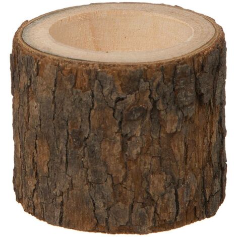Vaso per candele in legno 5x5cm - Feeric lights & christmas