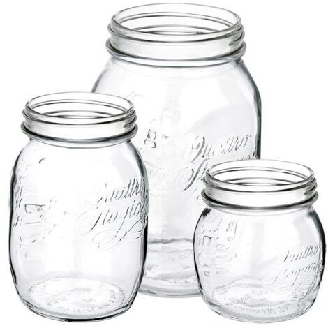 VASO per CONSERVA IN VETRO da 1 litro Diametro 86 mm Mod 4 STAGIONI BORMIOLI 6pz