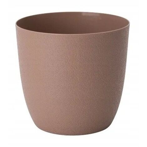 Vaso per fiori riciclato Turo 15 Milk Cocoa FORM-PLASTIC