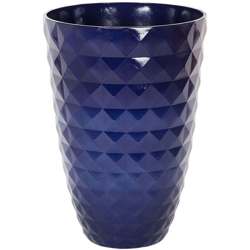 Vaso per Piante Rotondo Argilla Blu Navy Design Moderno 60 x ⌀ 42 cm Feriza