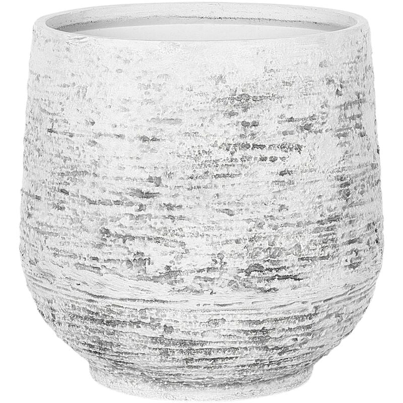 Vaso per Piante in Argilla Sintetica Grigia Rotondo 48 x ⌀ 53 cm Dioni