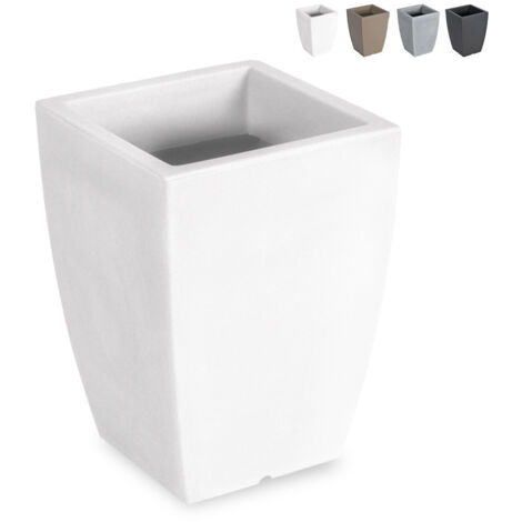 Vaso per Piante Interno Esterno Moderno Arredo Design Hydrus Idel - Colore: Bianco - Formato: 36 cm