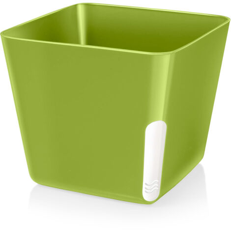 Vaso Per Piante Quadrato Metallo Verde 13x11cm