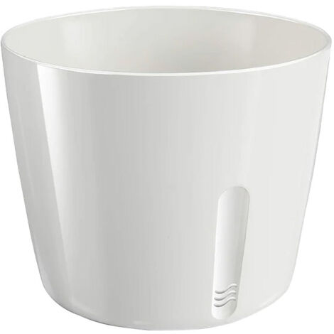 Vaso Per Piante Tondo Metallo Bianco 13,5x11cm