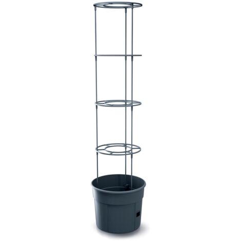 Vaso per pomodori con supporto, color antracite, 12 l