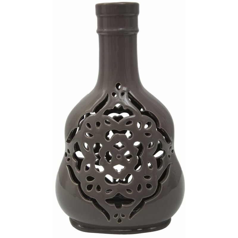 Vaso porcellana carving grigio cm 16,5X11X27 min 2...