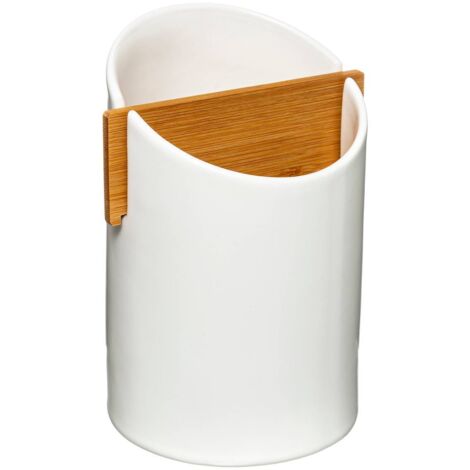 Vaso portautensili a 2 scomparti seramik bianco - 5five