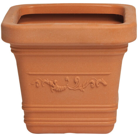 Vaso Prestige in resina festonato decorato cm 40x40x35 per piante e fiori da balconi e terrazzi