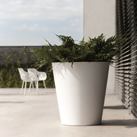 Vaso per fiori 38 x 38 x 37 cm bianco sporco PARIKIA 