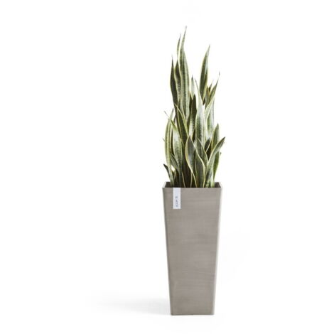 VASO QUADRATO ALTO ROTTERDAM TORTORA 32X32XH70CM ECOPOTS
