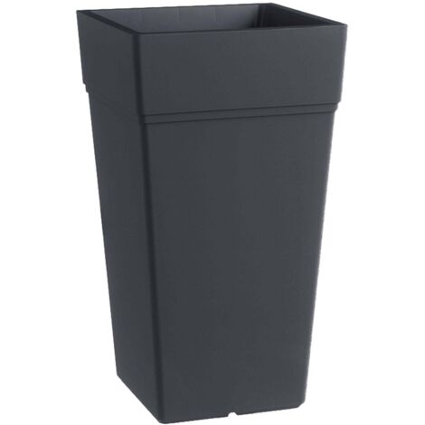 Vaso quadrato bruno 38x38 cm h 80 mod. Stalk