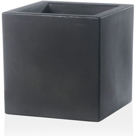 Vaso quadrato cappuccino 58x58 cm h 58 mod. Schio cubo
