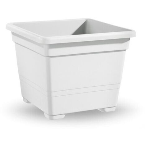 VASO QUADRATO CM.27  BIANCO- 1,0 pz