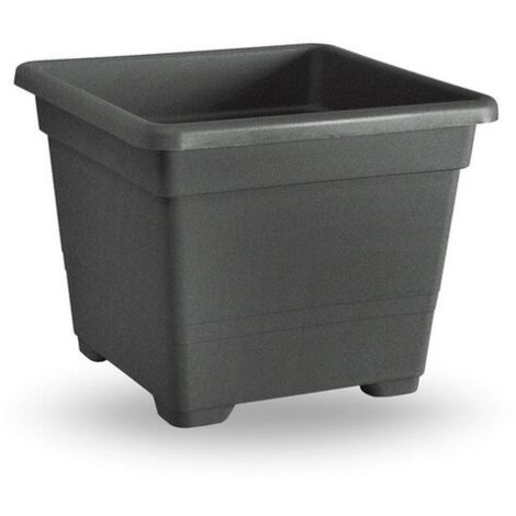 VASO QUADRATO CM.32  ANTRACITE- 1,0 pz