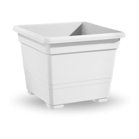 VASO QUADRATO CM.32  BIANCO