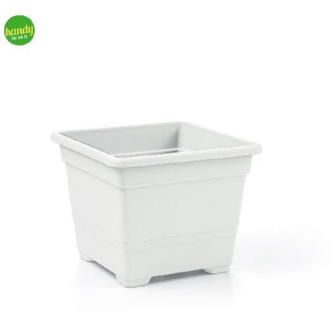 VASO QUADRATO CM.38  BIANCO