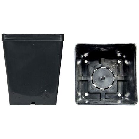 Vaso quadrato colore nero 14x14x16 cm (n.1 pezzo), ditta Arca