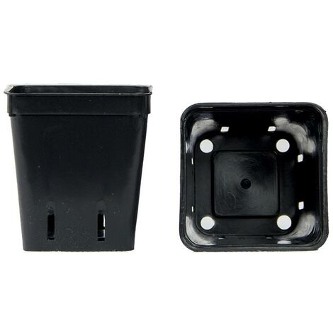 Vaso quadrato colore nero 6x6x7 cm (n.1 pezzo), ditta Arca