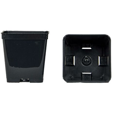 Vaso quadrato colore nero 7x7x8 cm (n.1 pezzo), ditta Arca