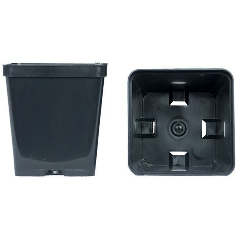 Vaso quadrato colore nero 9x9x10 cm (n.1 pezzo), ditta Arca