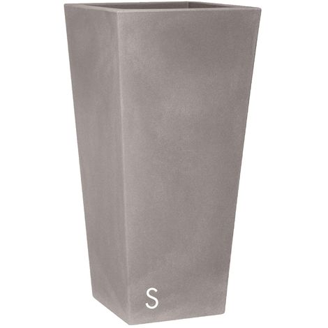 Vaso per piante quadrato Elho Greensense 30,2x29,5 cm grigio