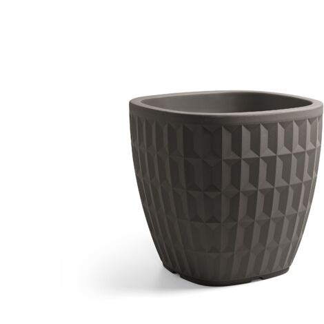 Vaso quadrato in resina "Tyle" 40 cm. Antracite