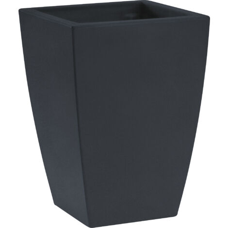 Vaso quadrato resina LOGOS cm. 40 ANTRACITE
