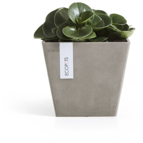 VASO QUADRATO ROTTERDAM TORTORA 20X20XH17,5CM ECOPOTS