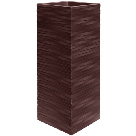 Vaso quadro alto colonna resina DIVO ELEGANCE cm. 75 CORTEN
