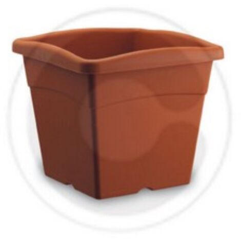 Vaso Per Piante Fiori Quadrato In Plastica Plasticotto Terracotta 45 Cm Quadro Idel 84828437