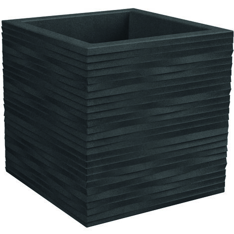 Vaso quadro resina ELEGANCE cm. 29,5 ANTRACITE